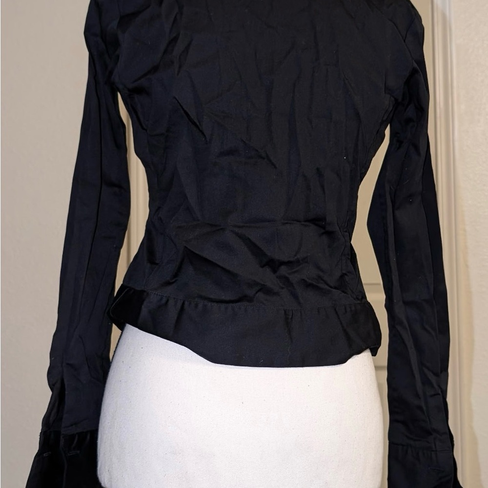 Banana Republic Black Long Sleeve Blouse
